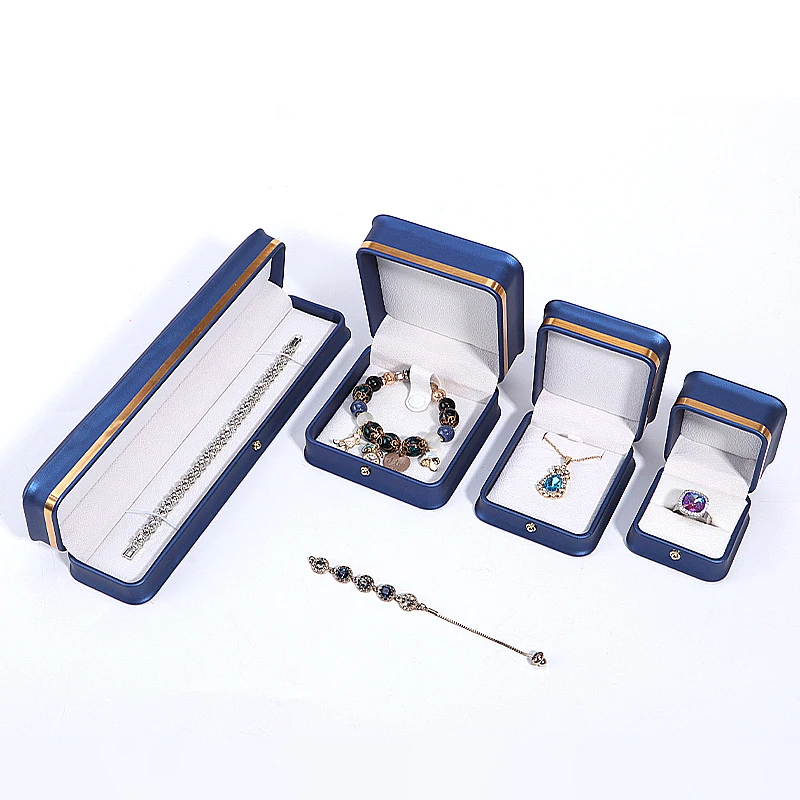Decorative Buckle Earrings Ring Necklace Velvet Jewelry Box Couple Ring Box Bracelet Gift Jewelry Packaging Box