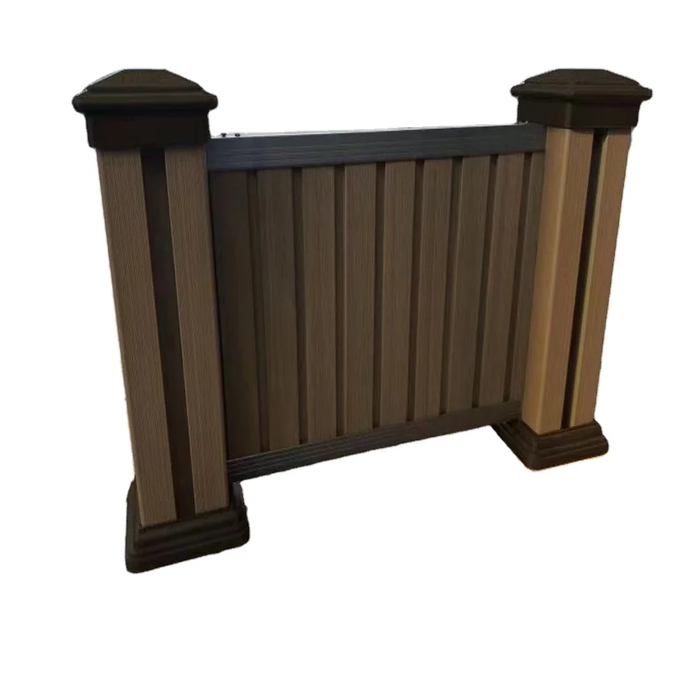 wood plastic composite wpc fence boards with trellis co-extrusion home garden fence panels better than vinyl pvc fence