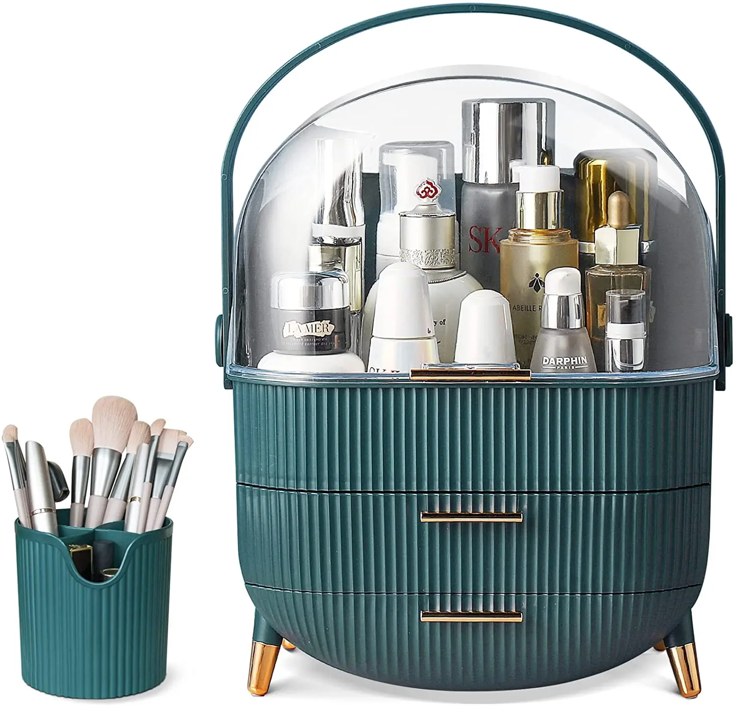 New Style Skin Care Cream Lipstick Cosmetic Organizer Desk Makeup Organizer With Drawer Cosmetic Storage Box