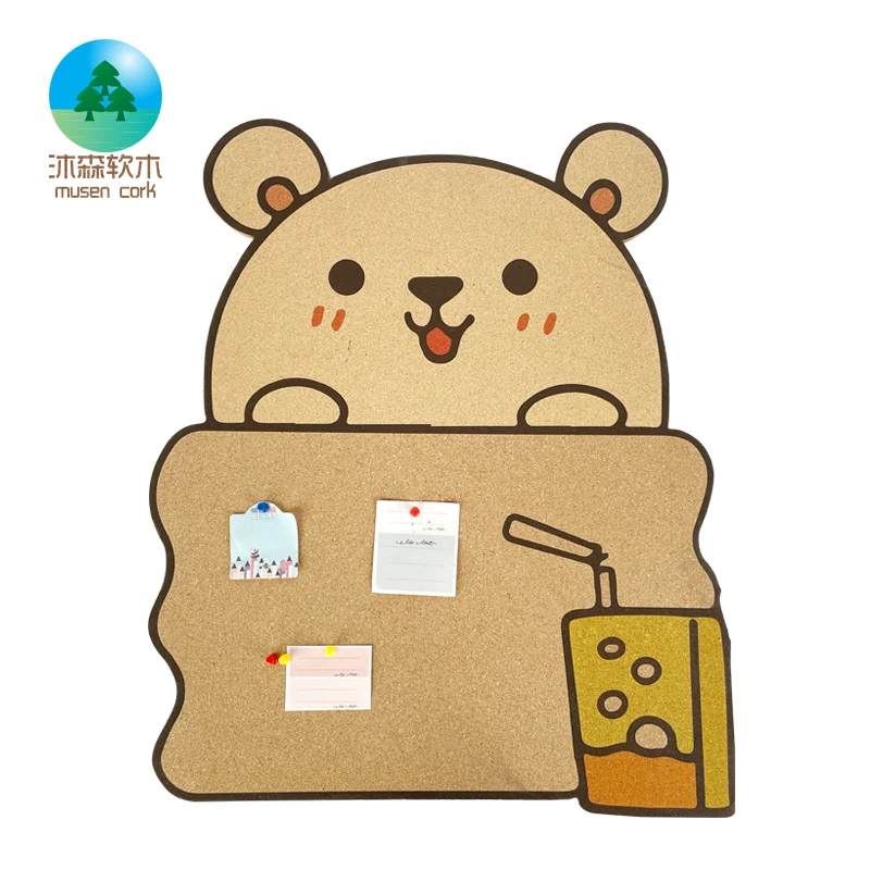 Cork Bulletin Board Movable Bulletin Boards OEM  Type Drawing Writing Size Message Place Model cork board