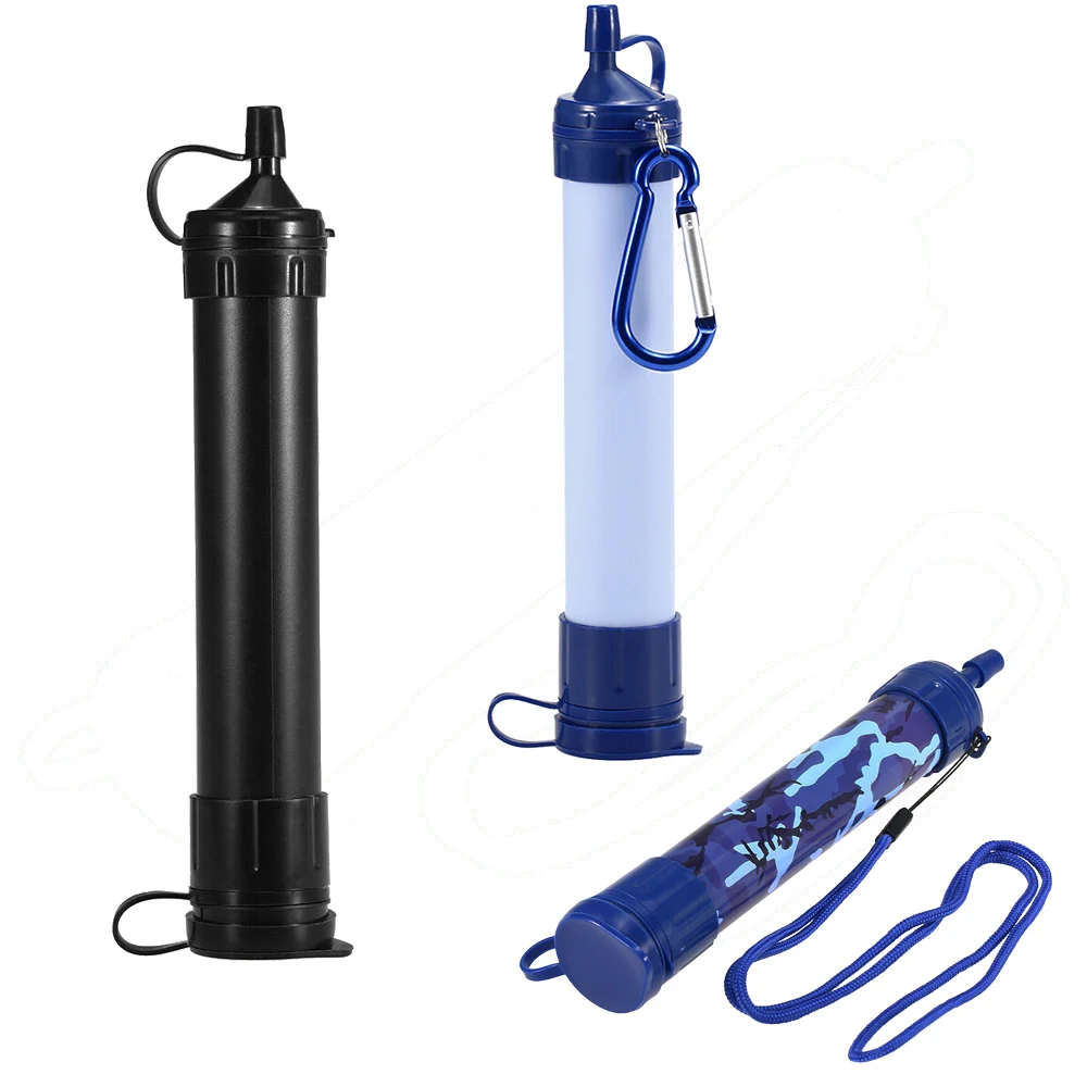 Portable Purifier Water Filter Straw Tool Accessory for Camping Hiking Emergency Survival