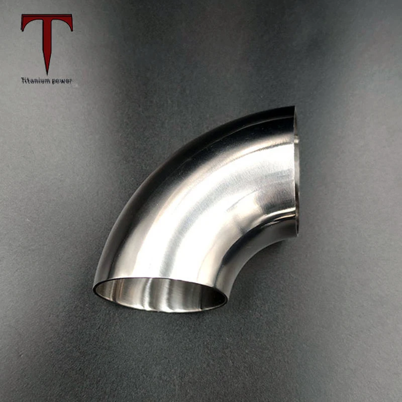 Titanium Exhaust Curved Stack Pipe 90degree/45degree Car Exhaust Elbow Welding Bend Pipe Fittings