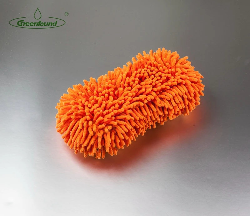 Microfiber Chenile Mesh Wash Sponge 2 in 1  Car Cleaning Sponge Multipurpose Non-Scratch Microfiber Cleaning Sponge