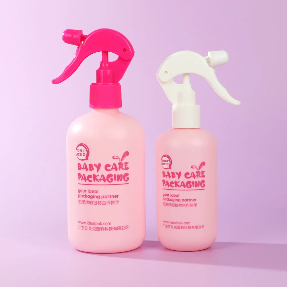 Idealpak Supplier Custom 500ml PE Pink Boston Round Plastic Bottle Wholesale Shampoo Lotion Plastic Bottles In Bulk