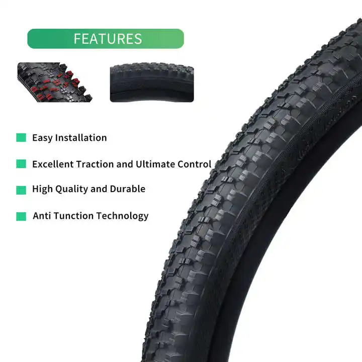 24x1.95/26x1.95 Inch Comfortable Bike Tire Cushioned MTB Folding Replacement Bicycle Inner Tubes Levers 1 2 Pack Mountain Bikes