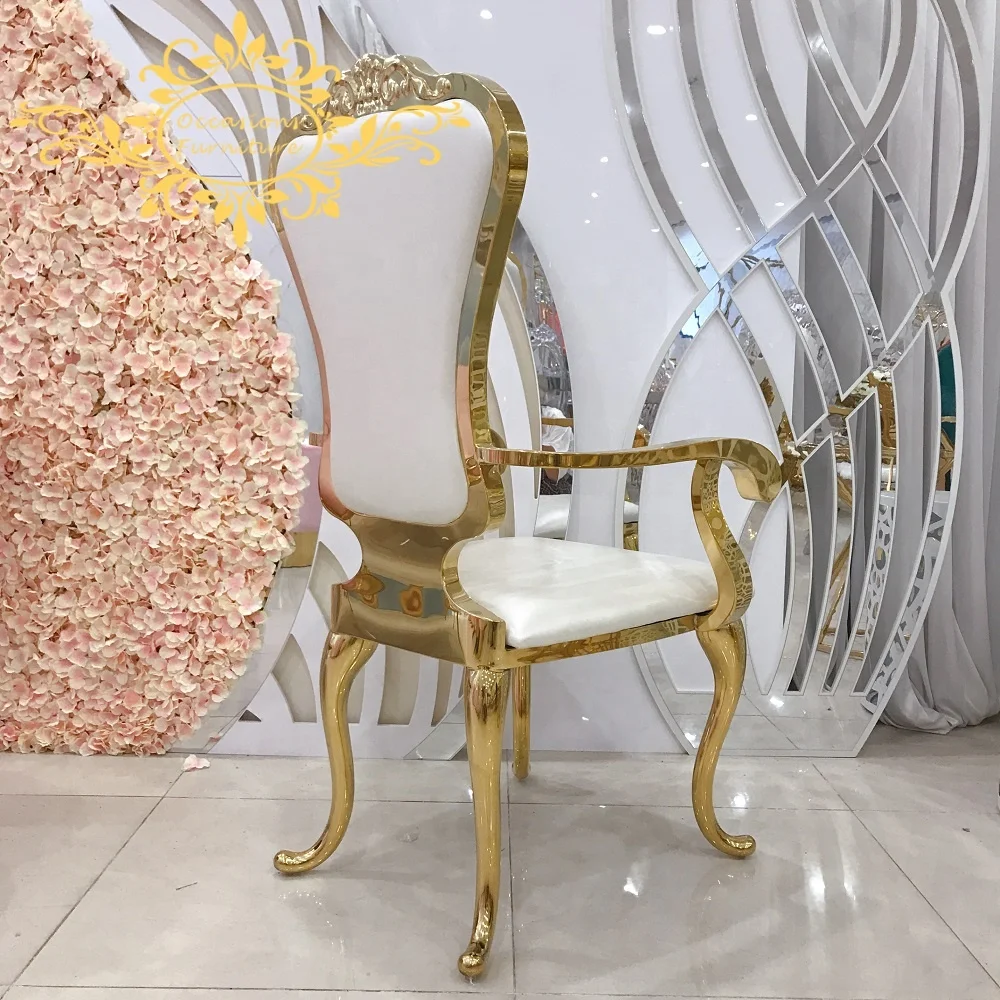 King Arm wedding events Chair with diamond on back crown royal chair stainless steel chairs