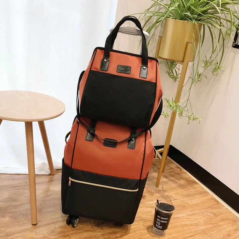 Custom New Multi-functional Traveling Trolley Luggage Travel Storage Shoulder Bag Tote Handbag for Mummy Luggage Case Set