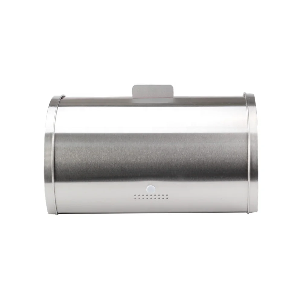 Bread Bin Roll Top Black Breadbox Metal Roll Up Top Lid Bread Container Storage Bin Keeper for Homemade Cake