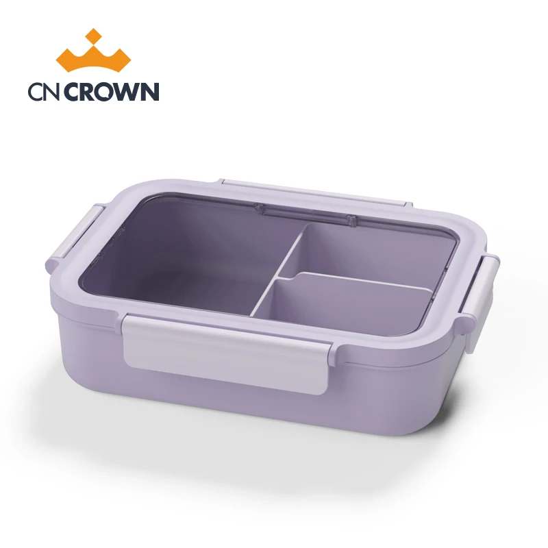 CNCROWN Leakproof BPA Free Bento Box Adults Plastic Lunch Box With Removable Tray