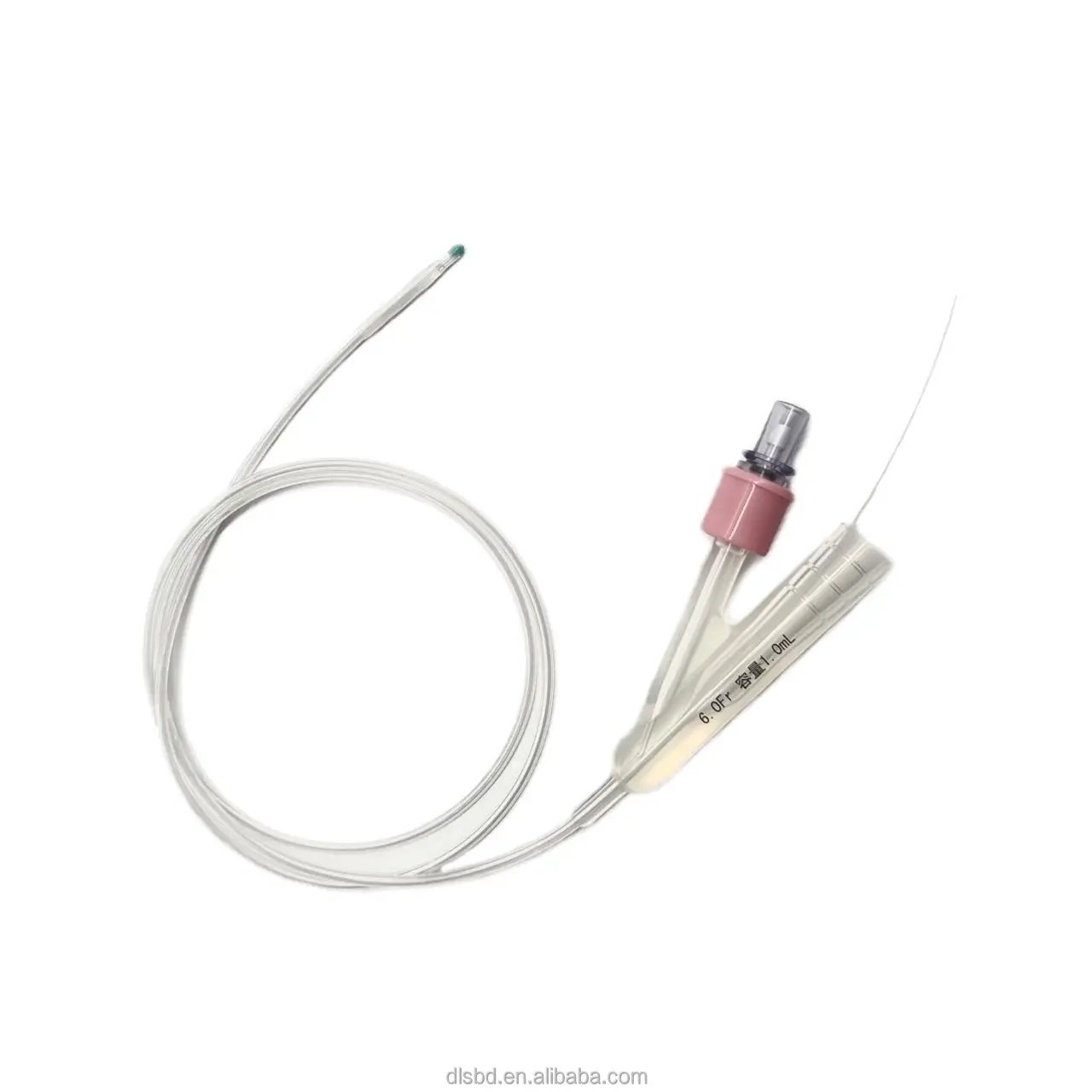 6.0Fr L- 600mm silicone double chamber balloon catheter with guide wire