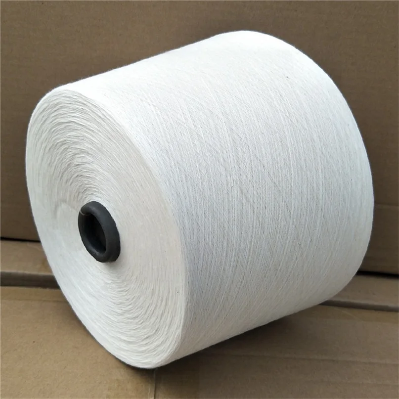 Low Price manufacturer natural white polyester cotton blended yarn
