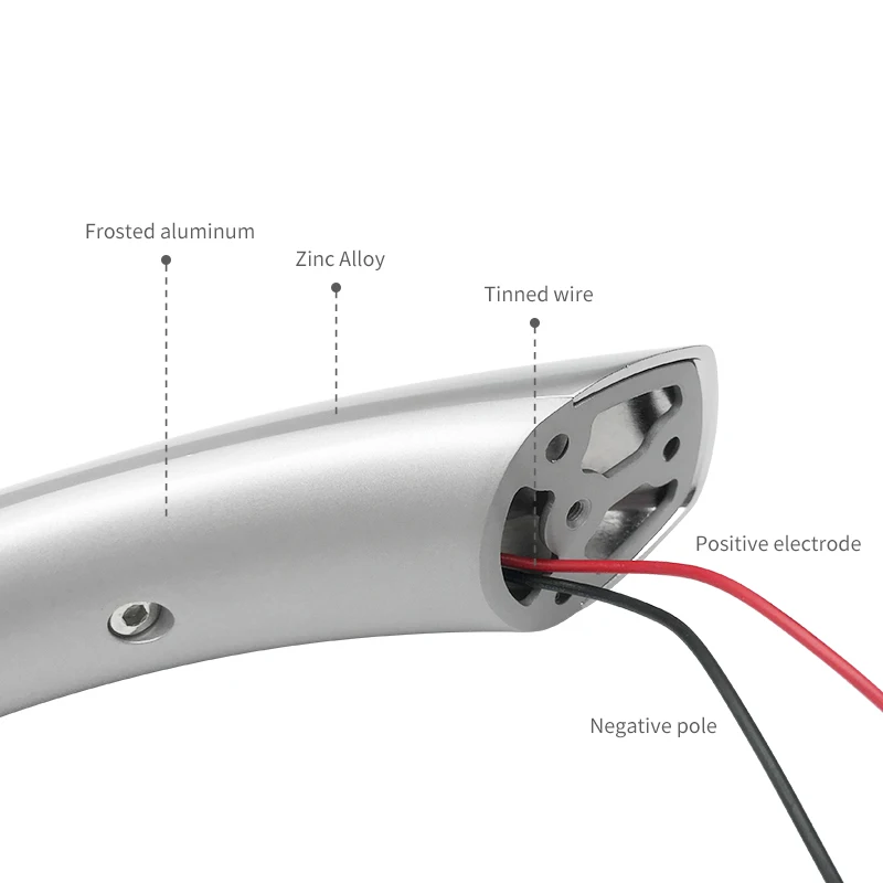 Door entry handles for RV motor home and caravan with LED