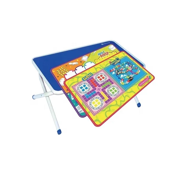 New Arrival Plastic Molded Edge Italian Design Adjustable Table With Write And Rub Chalkboard Foldable Space Saving Red Desk