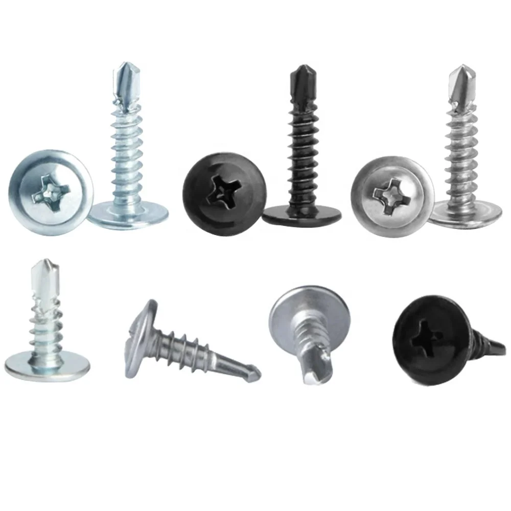 China Factory price Carbon steel galvanized wafer head screws truss head screw self drilling screws