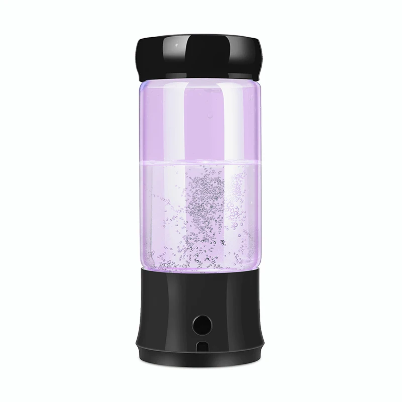 Portable Hydrogen Rich Water Generator Cup Bottle Home/Hotel/Car Use Rechargeable Alkaline Glass USB/Battery Power Source Easy