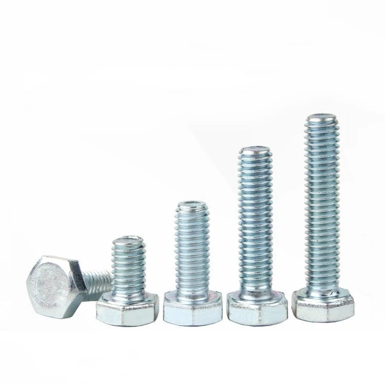 Mild Steel Hexagon Bolt Nut Zinc Coated Machine Thread Customizable M8-1.25x50mm Crossbow Bolts Best Price OEM Supported
