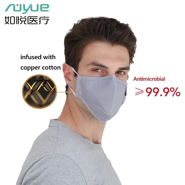 
Ruyue OEM/ODM Mascarillas Plain Ear Loop Anti Dust Pollution Non Woven Fabric Designer 3ply Disposable Civil Protective Facemask 