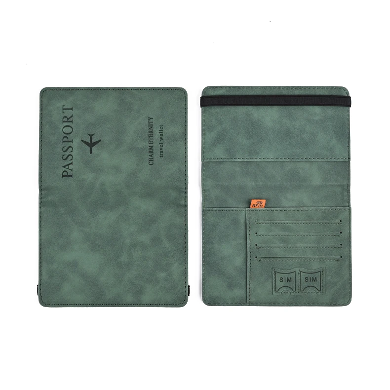 Minimalist Passport Travel with Strap Men and Women Passport Protective Cover Document ID Card Business Passport Holder