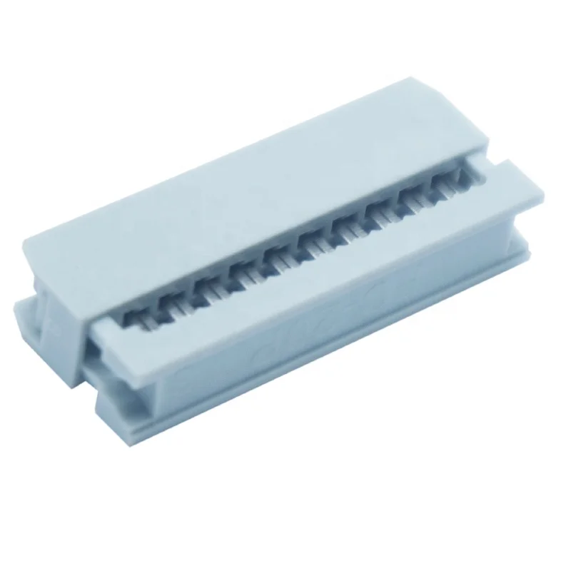 Hot sale 2.54mm Pitch  IDC Socket Male Right Angle Ejector Header Cable Connector