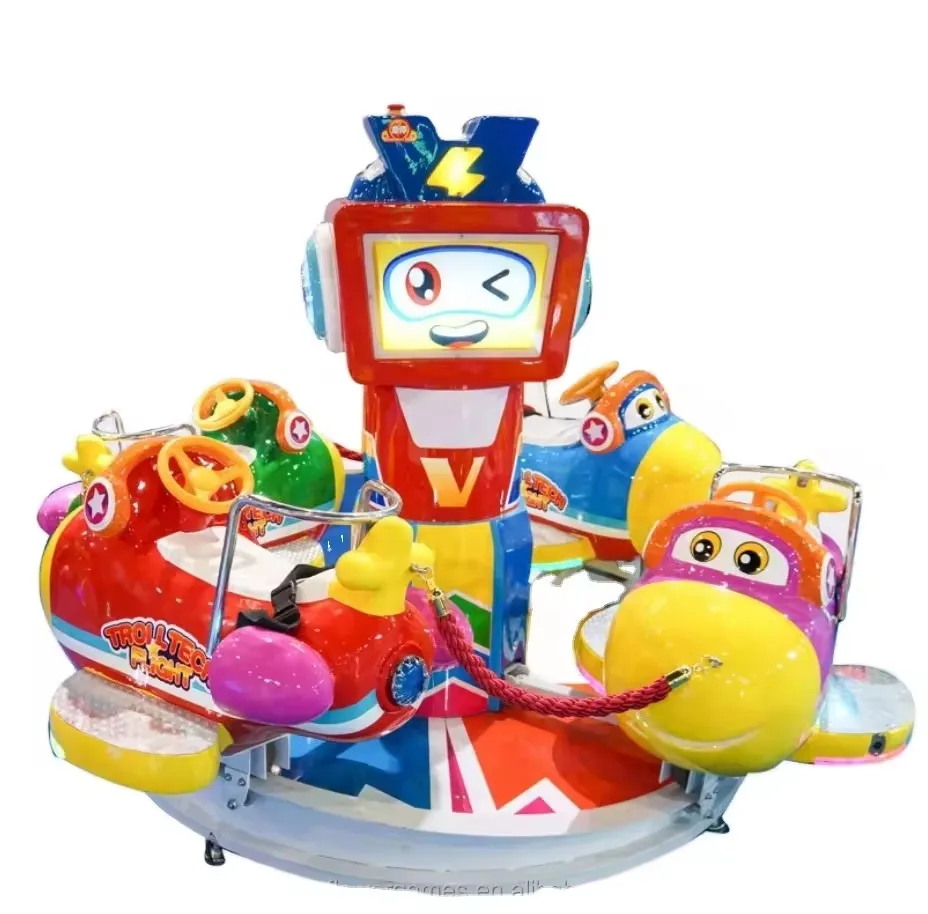 Shopping Center Amusement Park Rotate Fun Flight Arcade Game Machine Coin Operated Kiddie Rides For Sale