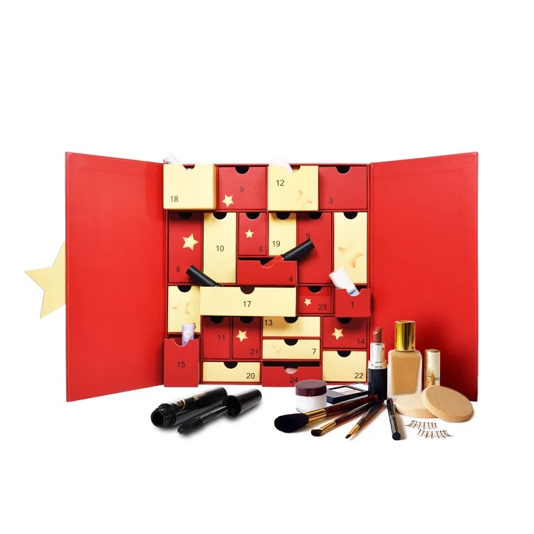 paper gift box custom advent calendar packaging box for tea