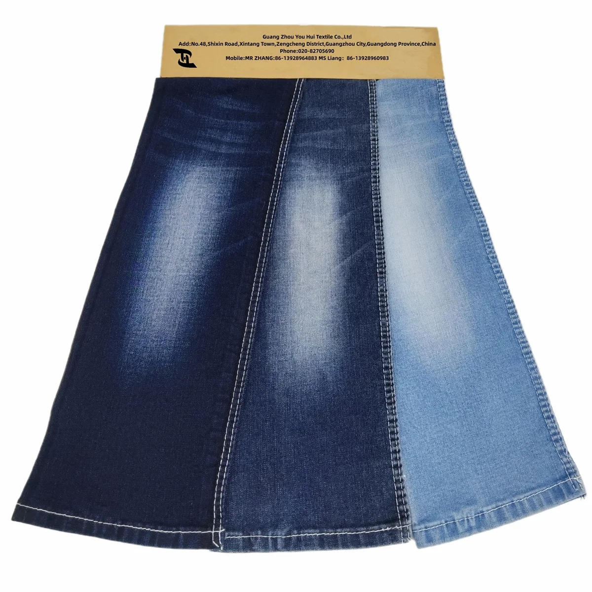 high quality stock lot 67% cotton 12oz 170cm width Regenerated Cellulose Fiber organic denim fabric