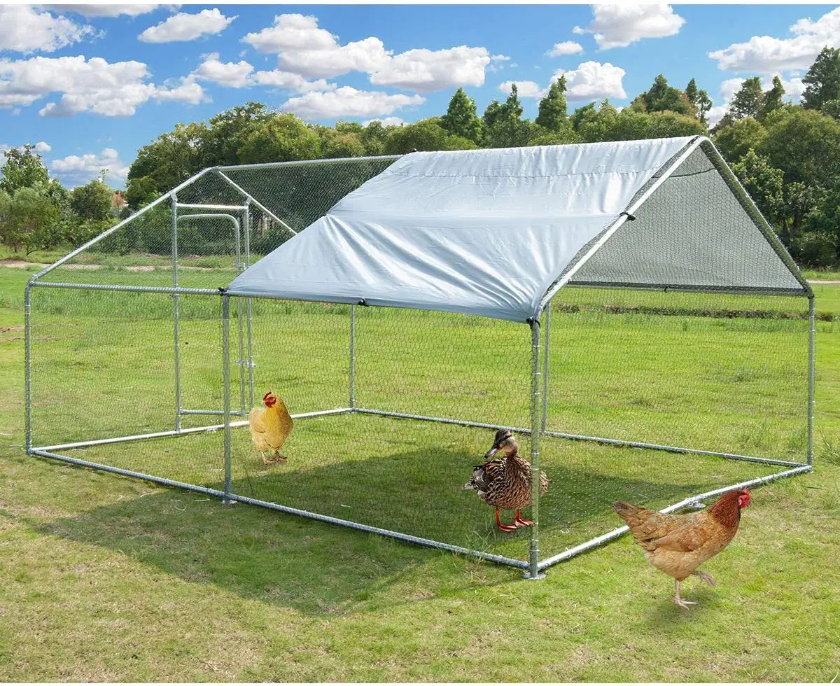 Factory Wholesale Hexagonal Wire Mesh Hen House/Portable Commercial Chicken Cage Run/Luxury Steel  Poultry Chicken Coop
