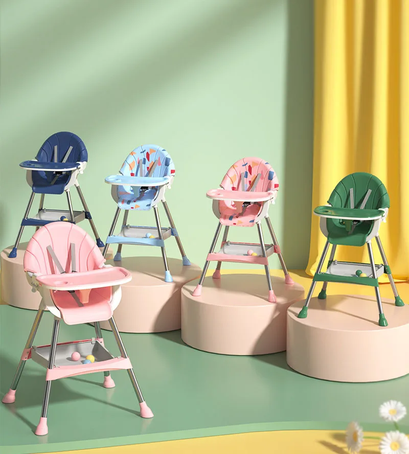 RHS-HC1 Baby High Chair Travel Infant Comfortable Armchair Portable Baby Feeding Chair Adjustable High Chair