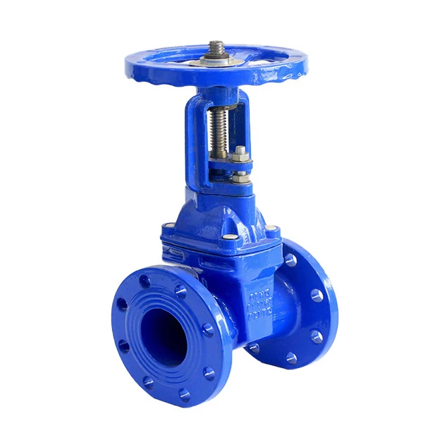 TKFM rising stem diameter elastic seat soft seal manual ductile iron flange gate valve