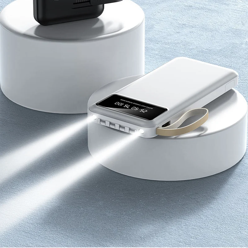 Wholesale Promotional Gift Universal Charging Powerbanks 20000 MA Fast Charge With Four-wire Mobile Power Bank Customized Logo