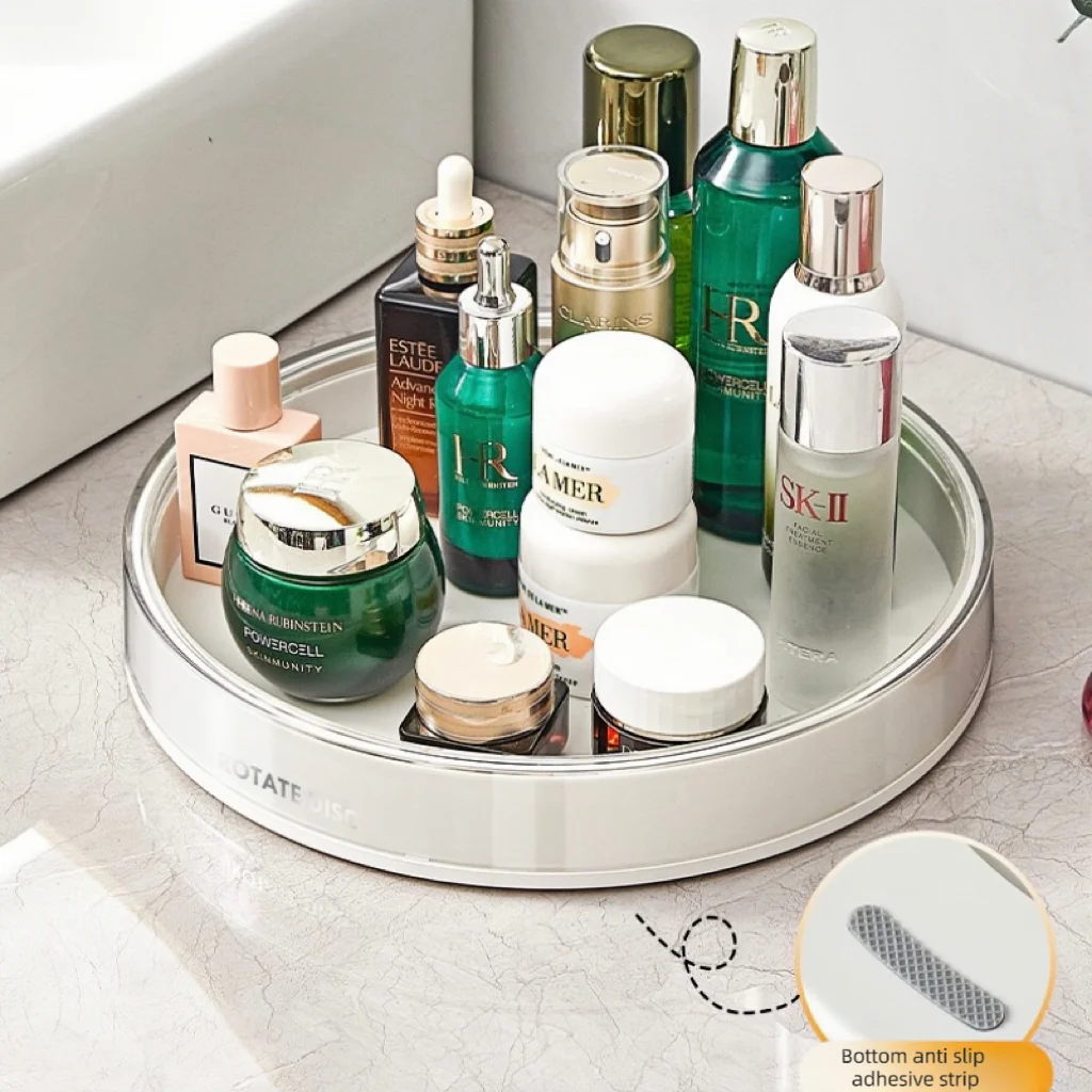 Two size option Large Capacity Multifunctional 360 degree Rotating Storage Tray for Pantry Bathroom General Storage