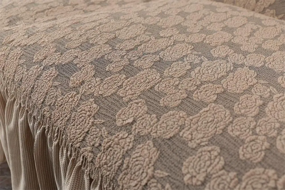 Wholesale new fashion printed woven jacquard sofa cover with skirt 3211 set