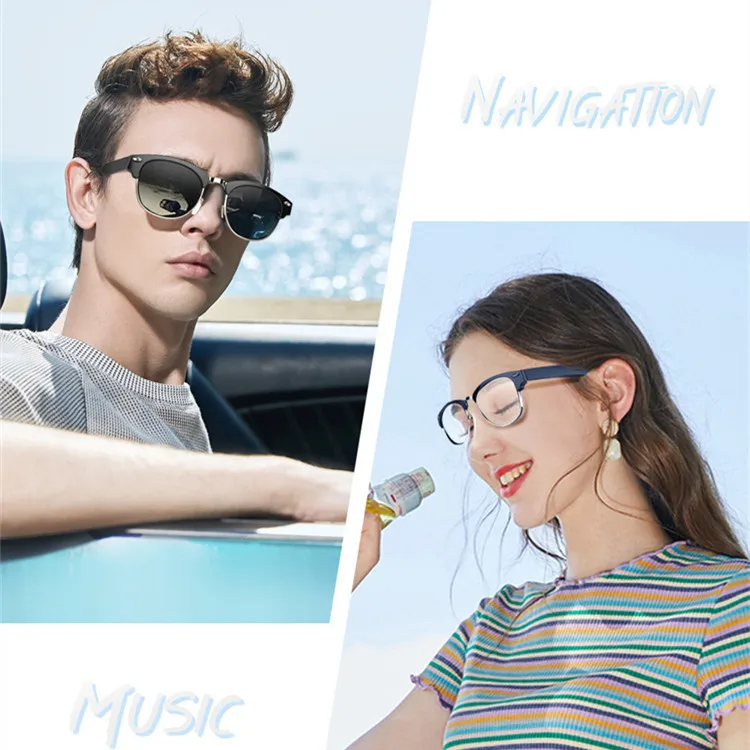 Polarized Lenses Smart Glasses Open Ear Music Hands-Free Calling Cycling Sunglasses TWS Wireless BT Calling Smart Audio Glasses