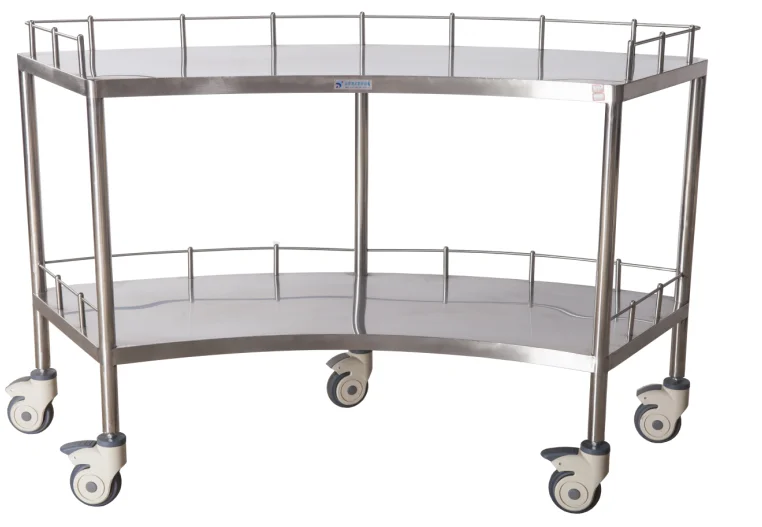 Медицинский Мобильный Регулируемый медицинский инструмент из нержавеющей стали вагонетка для больницы