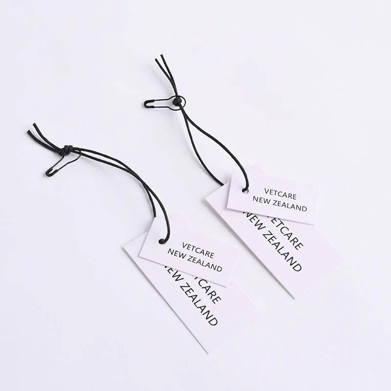 Rectangle Paper HangTag Custom Clothing brand paper labels and garment hang tag for kids