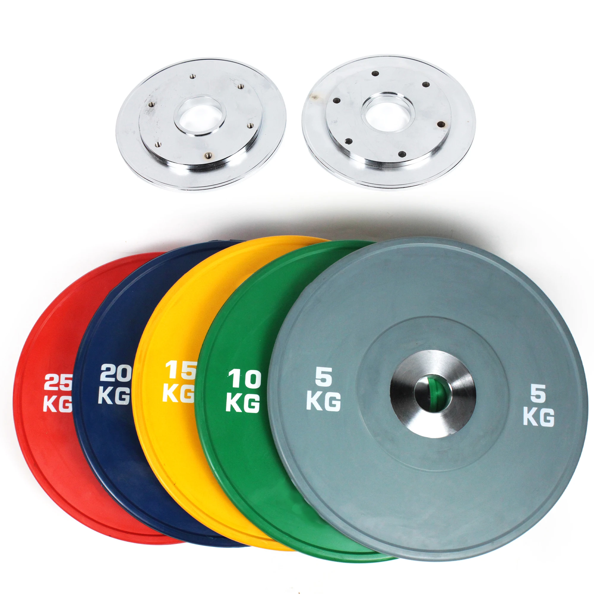 5-25KGS Full Rubber Competition Barbell Colorful Competition Custom LOGO Fitness Equipment Bumper Plates Weight Lifting Set