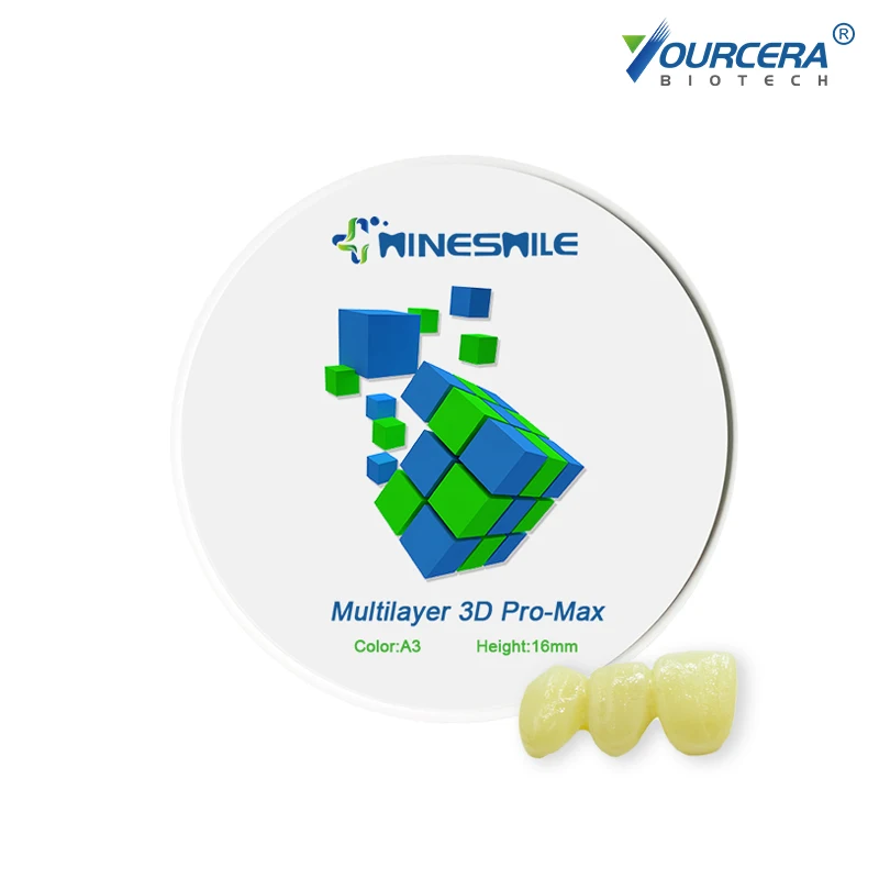 China wholesale Super translucent 6 layer multilayer color Denture Lab Restoration Pre-Shaded block zirconia block