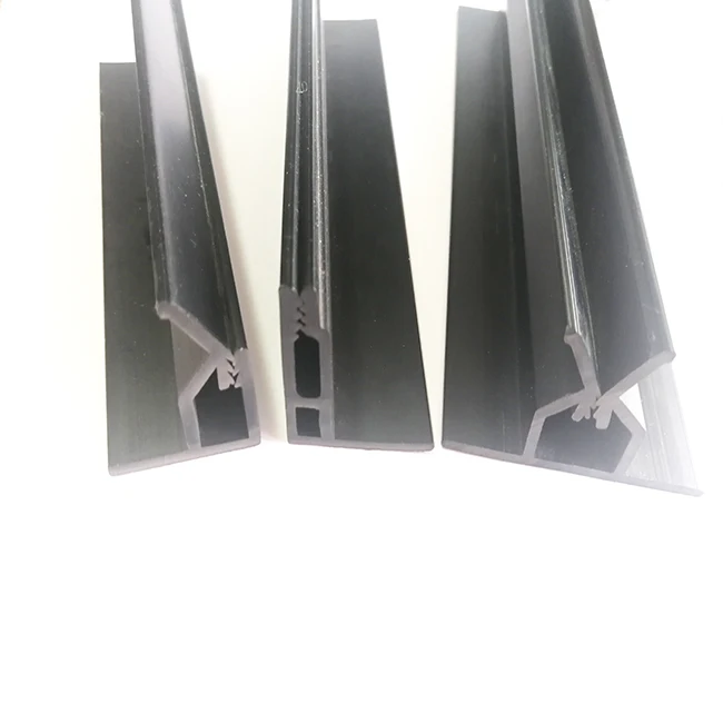 Soundproof plastic extrusion walling profiles pvc stretch edge frame fabric mounting track stretch wall fabric track