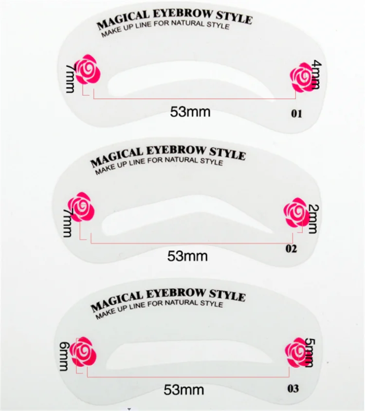 24pcs Eyebrow Stencils 24 Styles Reusable Eyebrow Drawing Guide Card Brow Grooming Template DIY Eyebrow Shaper Cosmetic Tool