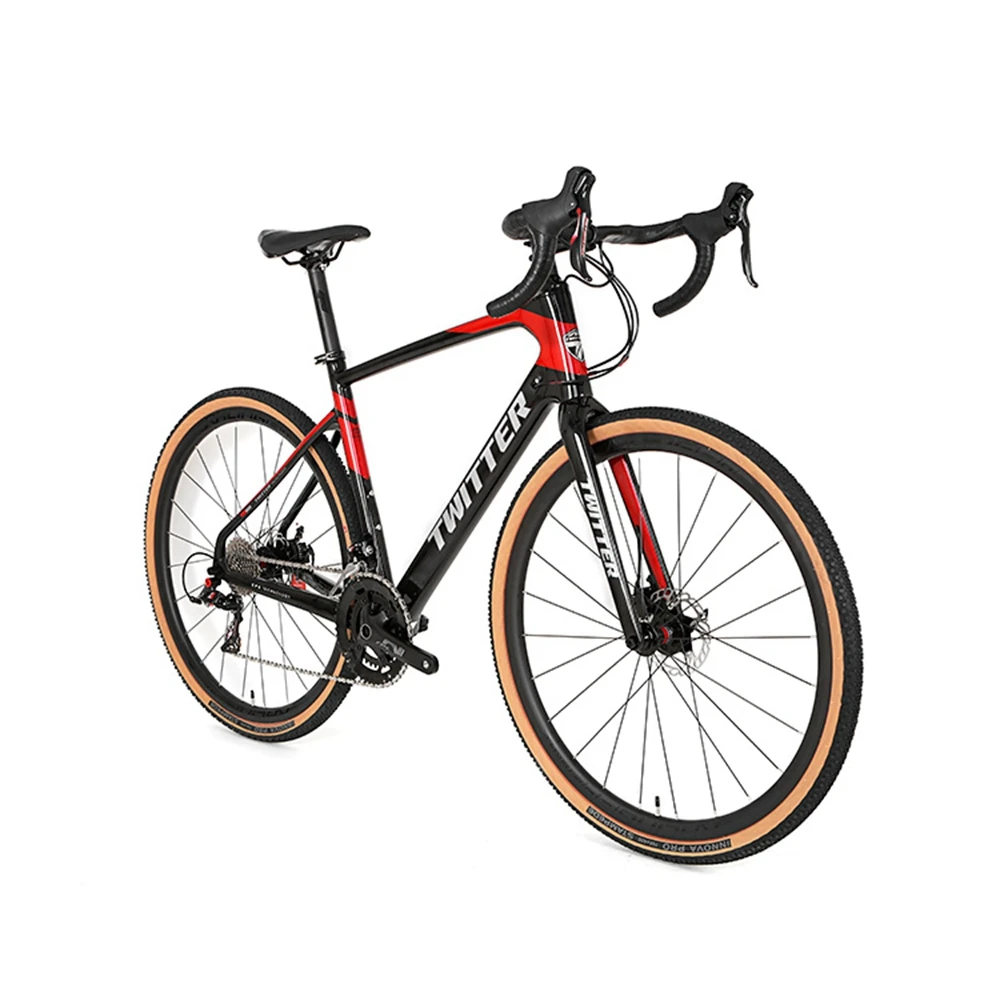 Twitter GRAVEL double color tyre road bicycle disc brake carbon fiber 700c large mens road bike price