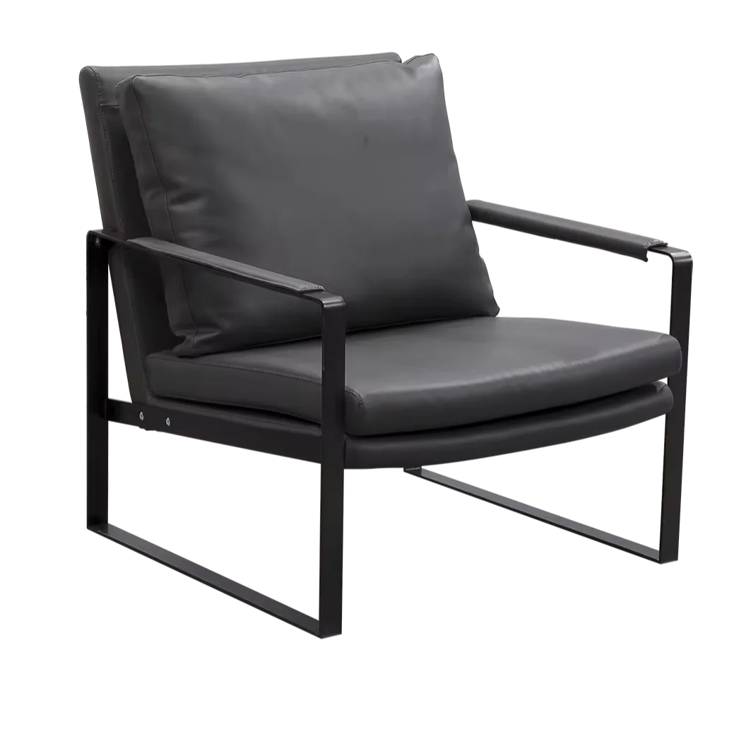 Living Room PU Leather Fabric Armchair Modern Design Office Lounge Chair