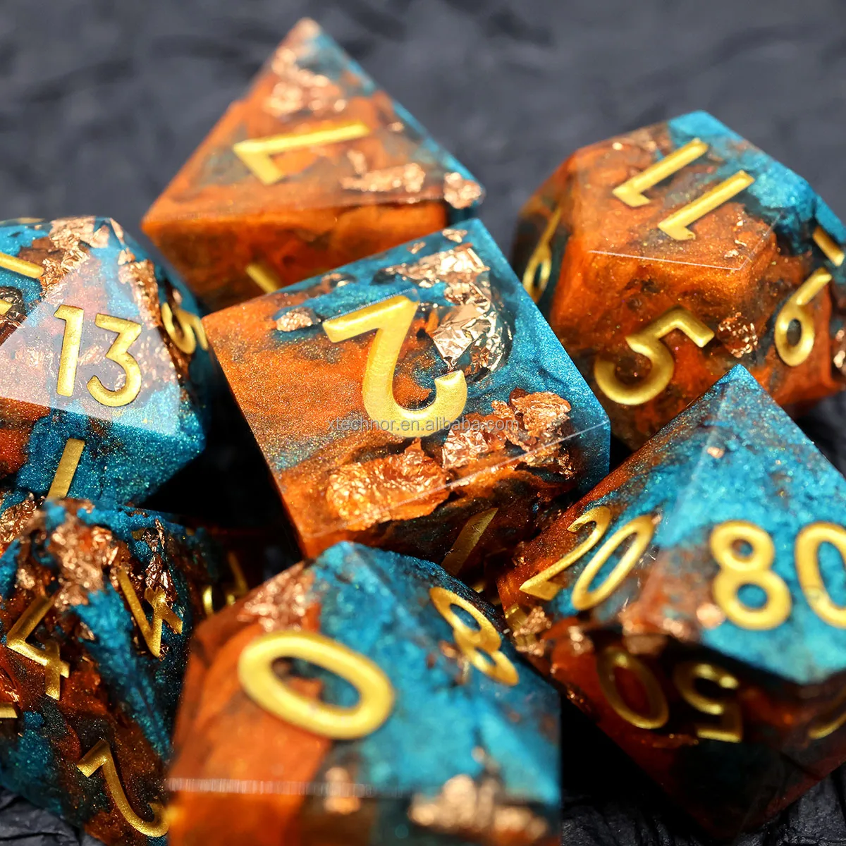 Custom RPG Sharp Edge Dice Dungeons and Dragons Role Playing Table Game DND Dice Set