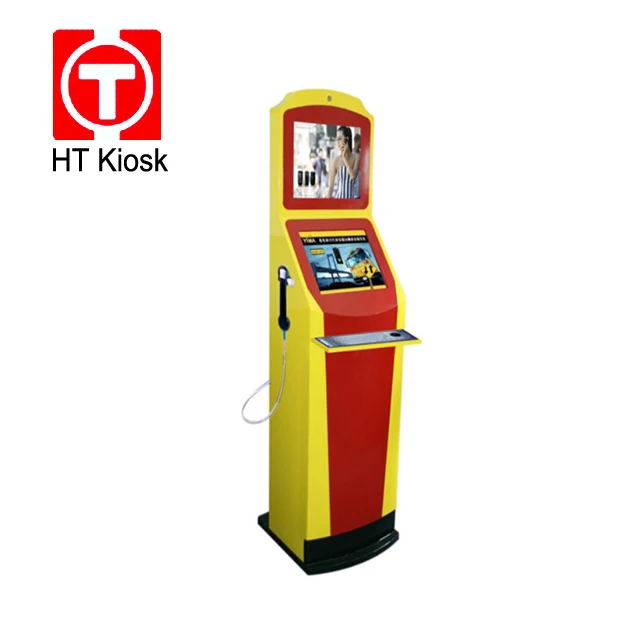 Touch screen NFC/RFID bank card reader Barcode scanner 16 keys pin pad kiosk customized size monitor