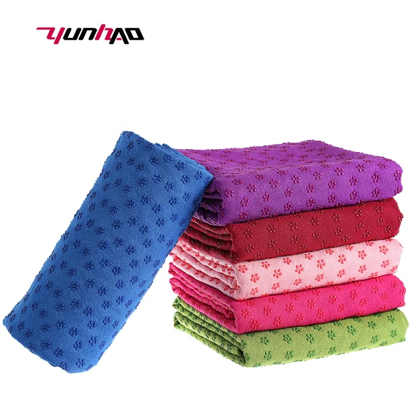 Персонализированное высококачественное полотенце для йоги с индивидуальным логотипом, портативное нескользящее полотенце для йоги для дома и путешествий