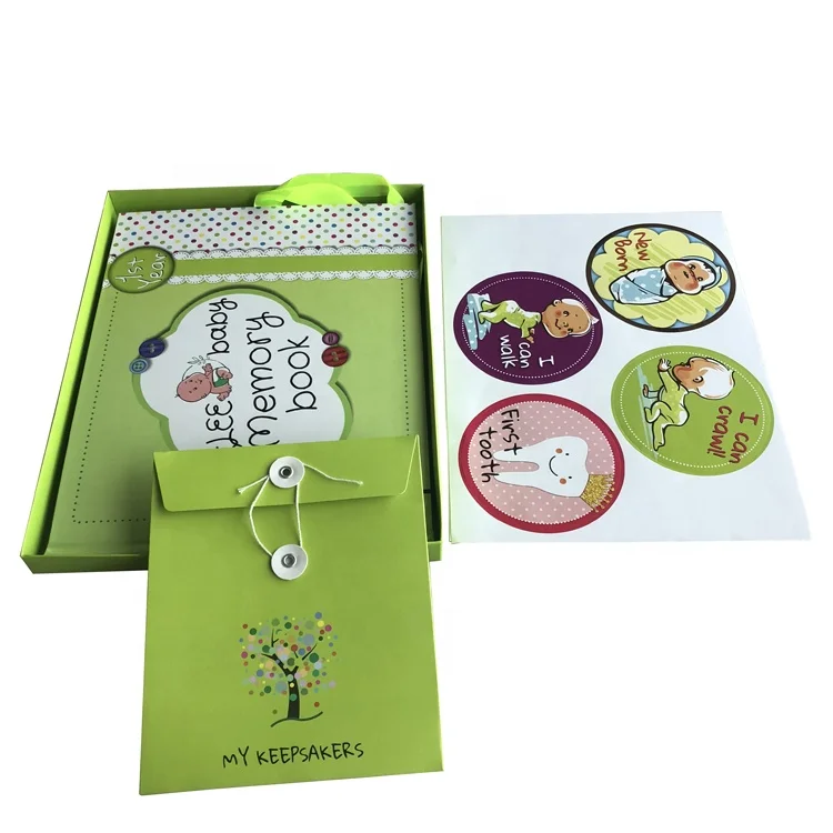 
Cheap Custom Printed Baby Hardcover Full Colors Printing First Year Memory Book 