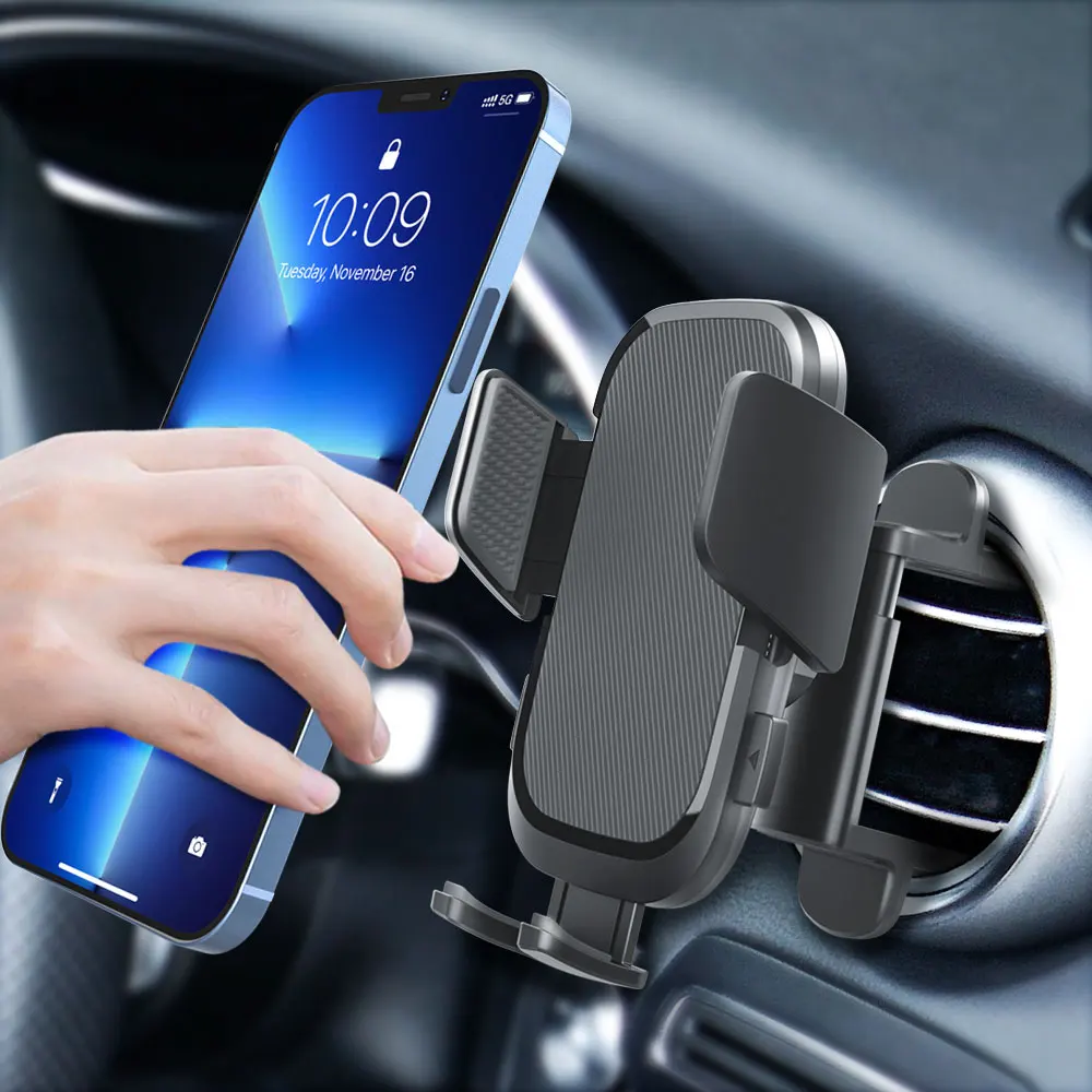 Newest Design Round AC Air Vent Car Phone Holder Flexible Car Mount Mobile Phone Stand For Car Holder