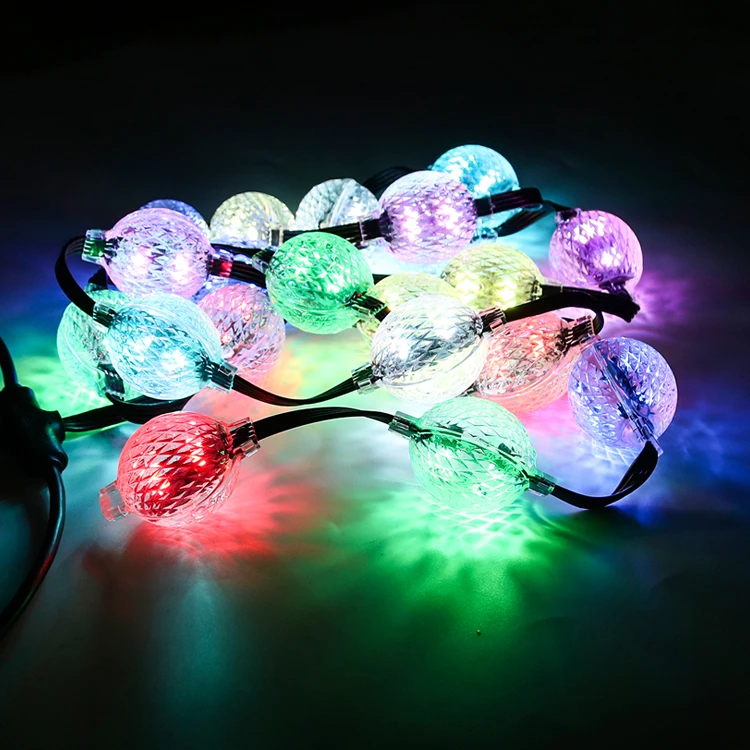 dc24v spi k-1000c 35mm rgb pixel Ball String Light 3D RGB LED Pixel Ball