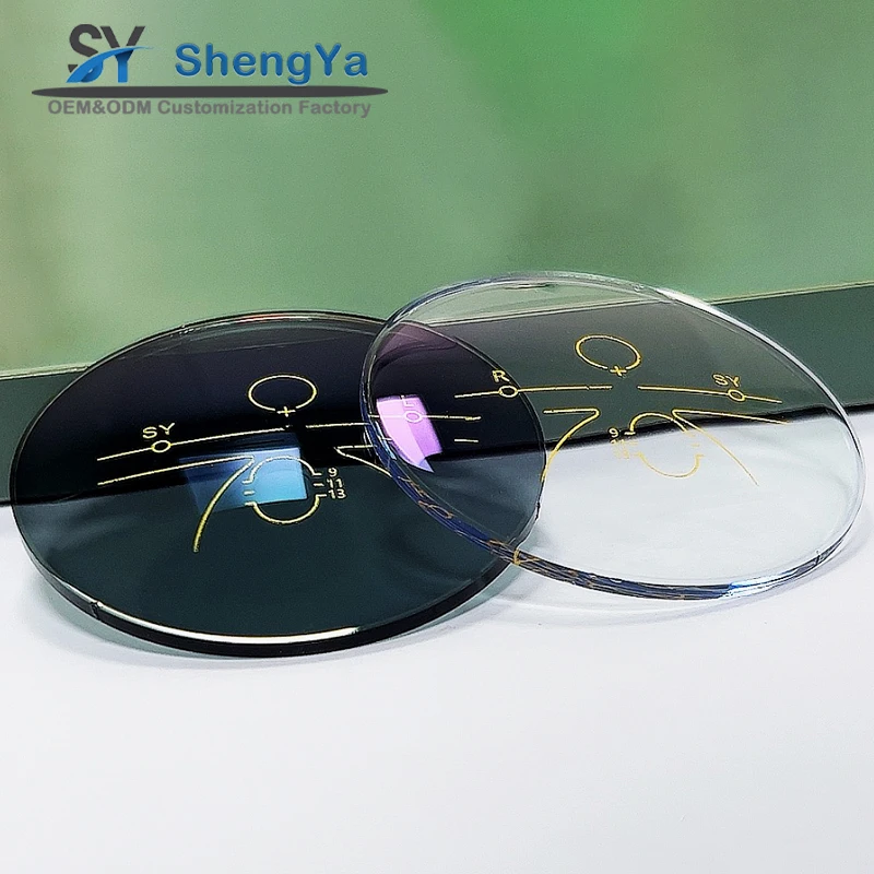 1.56 HMC Photochromic Blue Cut lens lensa optik manufactory lensa progresif UV420 pgx kacamata bulat atas lensa block biru