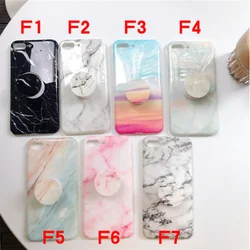 smooth folding bracket protective cover marble cell phone case for iphone XS MAX