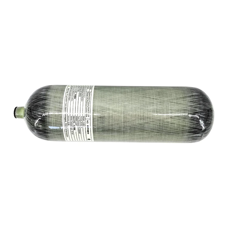 Hot sale 2L 3L 6.8L 9L 12L Composite PCP Hunting Air Tank Scuba Diving Tank Compressed Air Tank Carbon Fiber gas cylinder